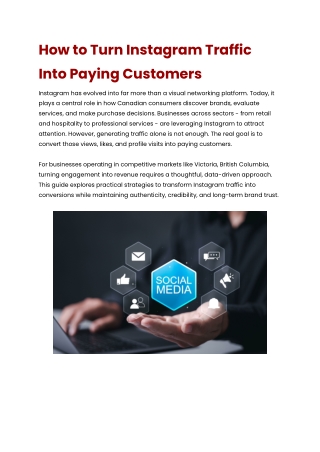 How to Turn Instagram Traffic Into Paying Customers