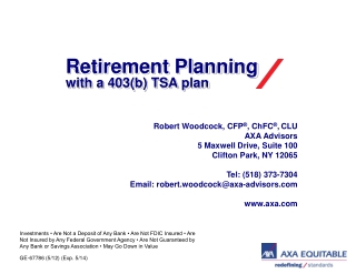 Retirement Planning (2014)