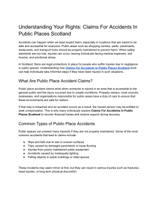 Understanding Your Rights_ Claims For Accidents In Public Places Scotland