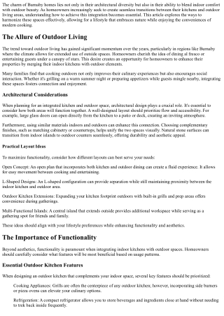 Integrating Outdoor Spaces with Indoor Kitchens in Burnaby Homes