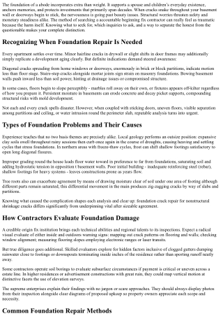 Finding a Reliable Foundation Repair Company Near Me