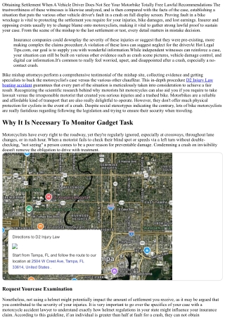 Obtaining Payment When A Driver Does Not See Your Motorcycle Cost-free Lawful Ad
