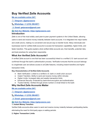 Buy Verified Zelle Accounts in  USA 2026