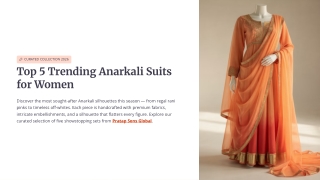 Top 5 Trending Anarkali Suits for Women
