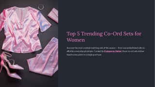 Top 5 Trending Co Ord Sets for Women