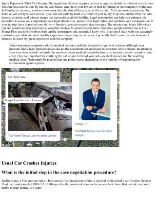 What Evidence Might Assist My Automobile Mishap Situation? Blakeley Legislation