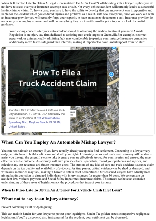When Is It Far Too Late To Hire A Lawyer After An Auto Accident?