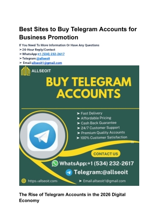 05 Best Sites to Buy Telegram Accounts for Business Promotion