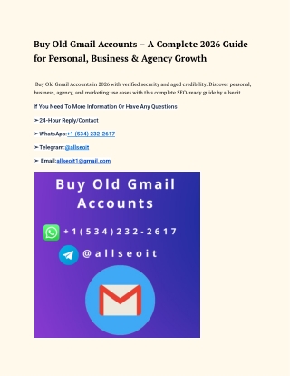 17 Best Places to Buy Old Gmail Accounts in to UK & CA