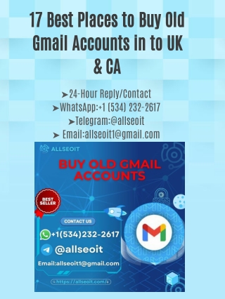 17 Best Places to Buy Old Gmail Accounts in to UK & CA