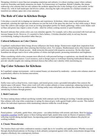 Color Schemes That Spark Joy: Kitchen Remodels in Coquitlam