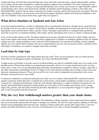 Painters Near Me in Ypsilanti: Scheduling Your Task Right