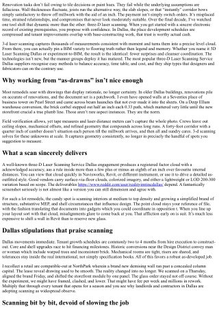 Smart Remodeling Starts with 3-D Laser Scanning Dallas