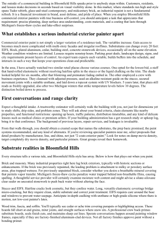 Bloomfield Hills Commercial Exterior Painters: What to Expect