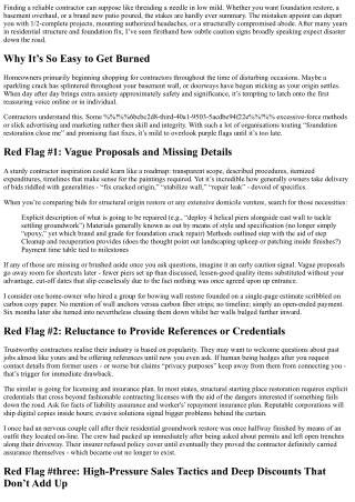 Top 5 Red Flags When Vetting A New Contractor Online Or Offline.