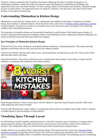 Exploring Minimalist Designs For Maximum Impact In Small kitchens around coqutil