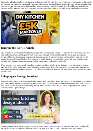 Kitchen Design Mistakes to Avoid During Your Coquitlam Renovation