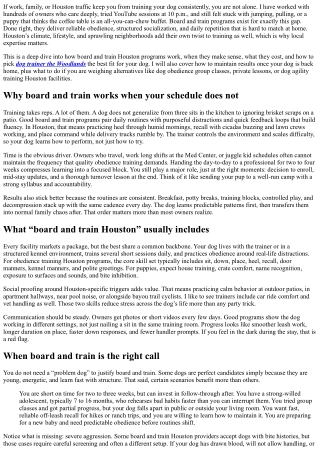 Board and Train Houston: The Ultimate Solution for Busy Owners Seeking Reliable