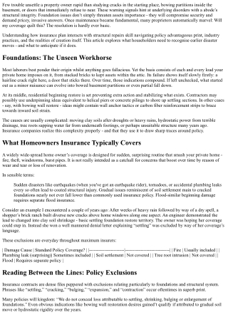 What Homeowners Should Know About Insurance & Structural Repairs.