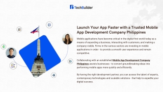 Launch Your App Faster with a Trusted Mobile App Development Company Philippines