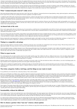 Commercial Junk Removal: What Businesses Need to Know