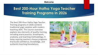 Best 200-Hour Hatha Yoga Teacher Training Programs in 2026