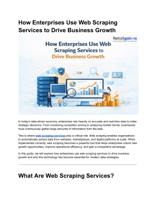 How Enterprises Use Web Scraping Services