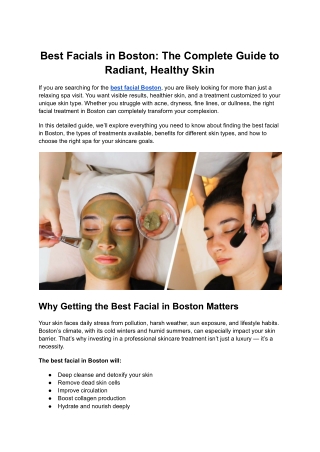 Best Facial Boston_ Your Ultimate Guide to Glowing, Healthy Skin
