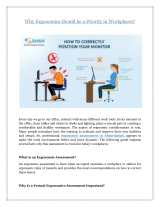 Why Ergonomics should be a Priority in Workplaces?