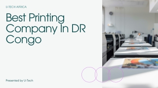 U-Tech Africa – The Best Printing Company in DR Congo