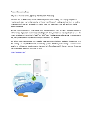 Why Texas Businesses Are Upgrading Their Payment Processing