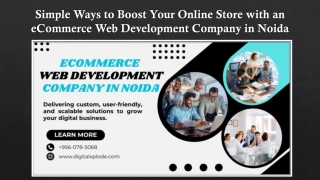 Simple Ways to Boost Your Online Store with an eCommerce Web Development Company in Noida