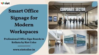 Smart Office  Signage for Modern Workspaces