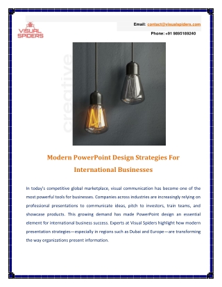 Modern PowerPoint Design Strategies For International Businesses