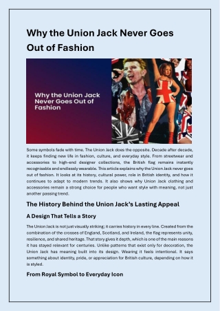 The Iconic Union Jack: A Fashion Trend That Never Dies