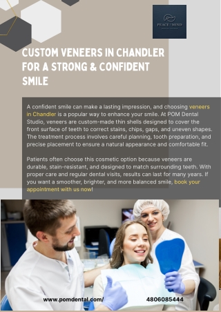 Custom Veneers in Chandler for a Strong & Confident Smile