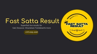 Today Satta Result – Daily Winning Numbers Check