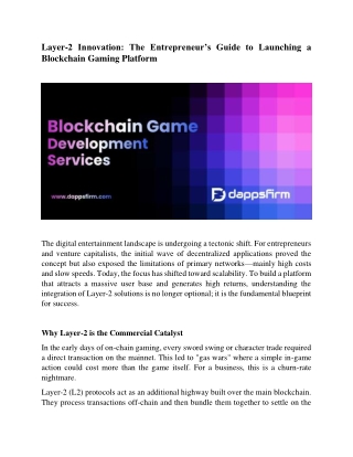 Dappsfirm - Blockchain Game Development Company