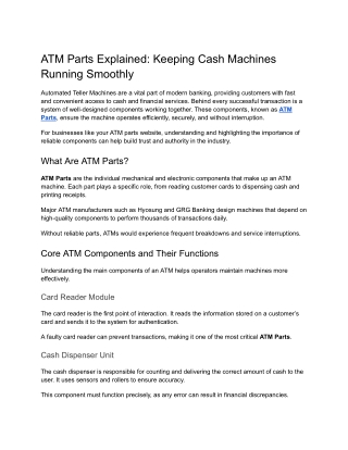 ATM Parts Explained_ Keeping Cash Machines Running Smoothly