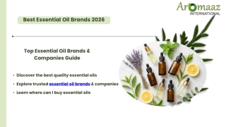 Best Essential Oil Brands 2026 | Top Essential Oil Brands & Companies Guide