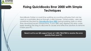 Effective Ways to Deal with QuickBooks Error 2000