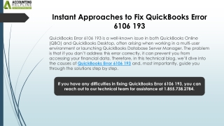 Stepwise Fix for QuickBooks Error 6106 193