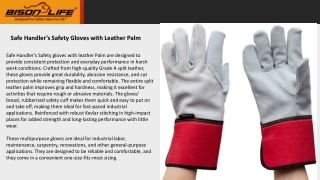 Safety Gloves with Leather Palm