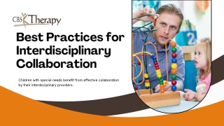 Best Practices for Interdisciplinary Collaboration