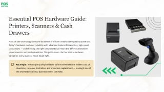 Essential POS Hardware Guide: Printers, Scanners & Cash Drawers