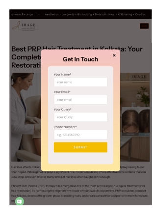Best PRP Hair Treatment in Kolkata - Your Complete Guide to Natural Hair Restoration in 2026