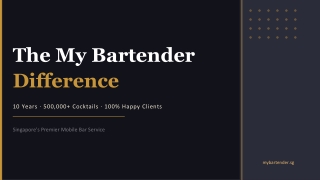 My Bartender: Elevating Events with Premium Mobile Bar Experiences