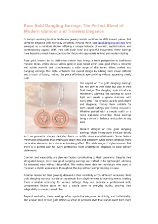 Rose Gold Drop Earrings – Stylish Two-Tone Crystal Jewelry