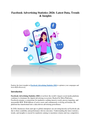 Facebook Advertising Statistics 2026