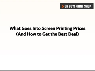 What Goes Into Screen Printing Prices And How to Get the Best Deal